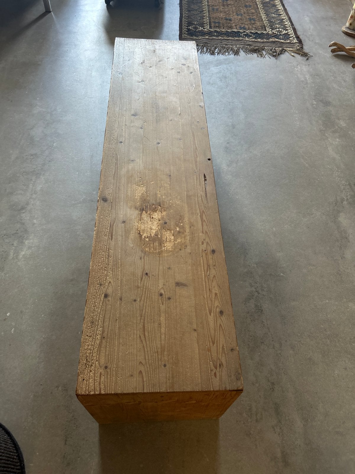 Rustieke houten bank, Ophalen