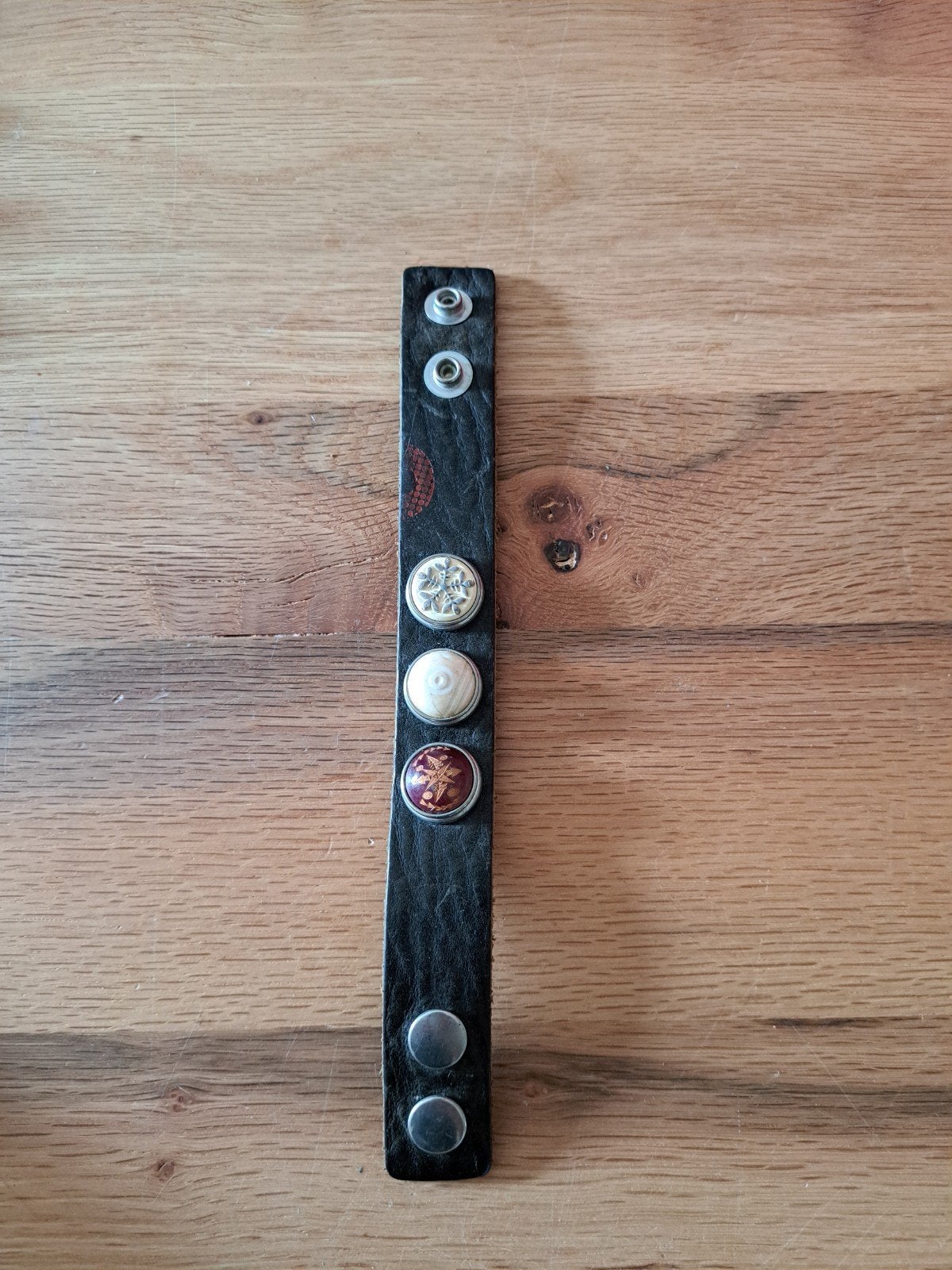 Noosa armband bruin met chunks, Sieraden, Tassen en Uiterlijk, Armbanden, Ophalen of Verzenden, Gebruikt, Bruin, Leer
