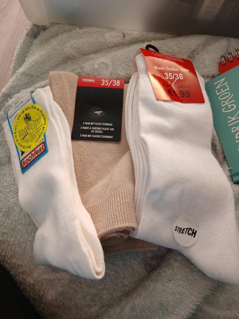 Nieuwe sokken - Hema, Umbro, Kochfest - Maat 35/38, Wit, Maat 35 t/m 38, Nieuw, Hema, Umbro, Kochfest