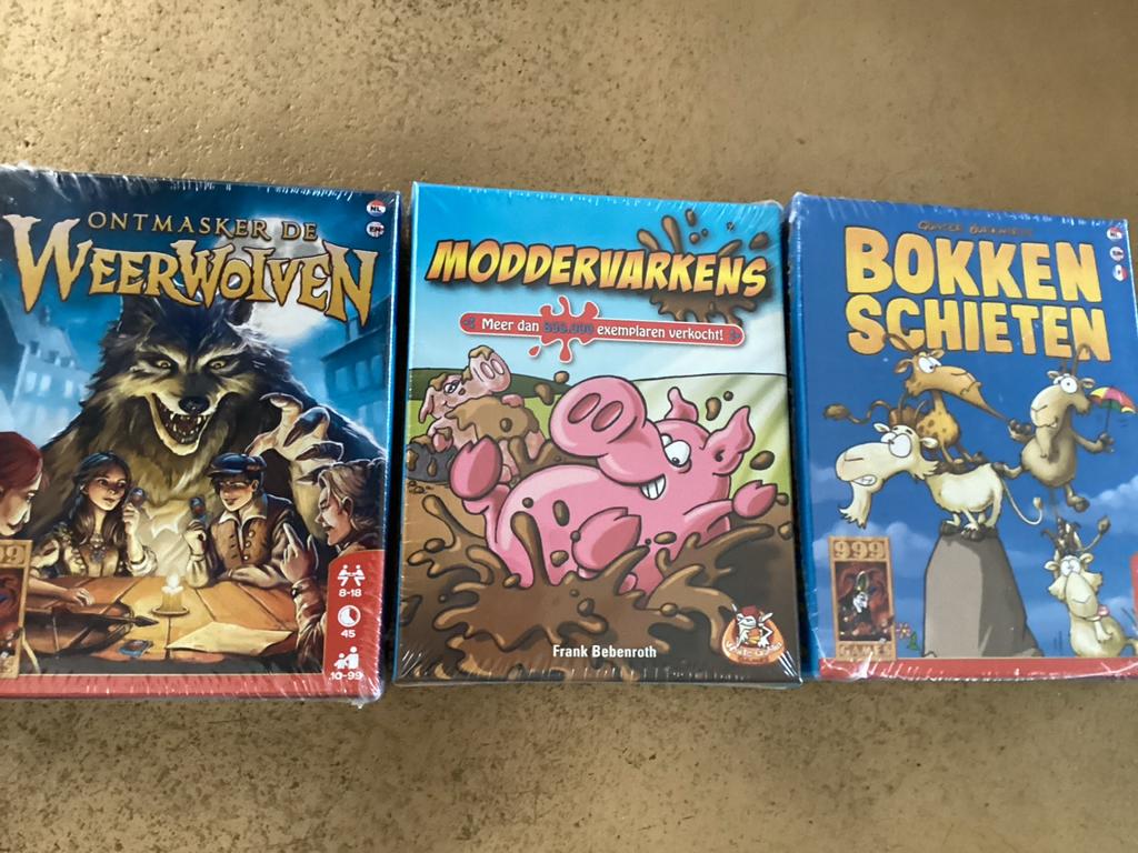 Bordspellen: Weerwolven, Moddervarkens, Bokken Schieten, Ophalen of Verzenden, Nieuw