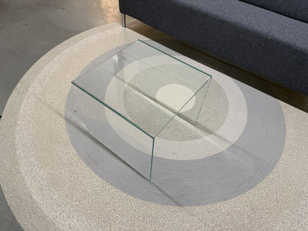 Showmodel Metaform Duo 2 Tafel Design bijzettafel Glas 50, Minder dan 50 cm, Vierkant, Minder dan 50 cm, Ophalen of Verzenden
