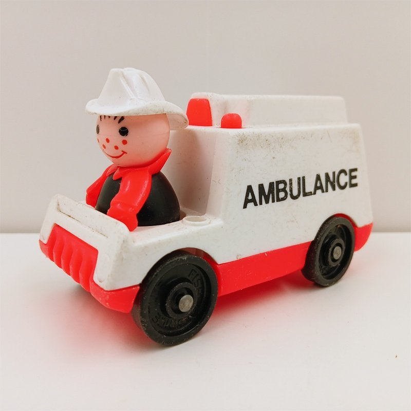Little People Ambulance Fisher Price Jaren 80, Ophalen of Verzenden, Gebruikt, Auto of Voertuig