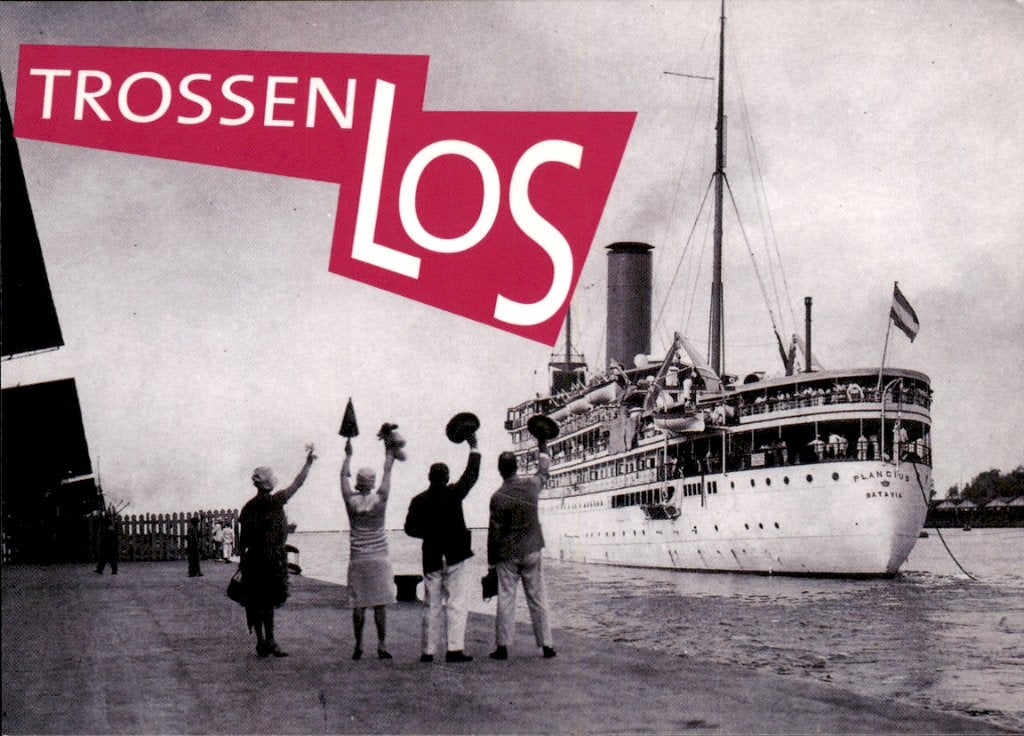 Trossen los, mensen zwaaien boot uit, Ophalen of Verzenden, 1980 tot heden, Ongelopen, Overige thema's