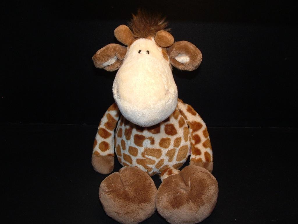 NICI GIRAFFE VELOURS ROOMWIT MET LICHTBRUINE VLEKJES, Verzenden, Nieuw, Overige typen