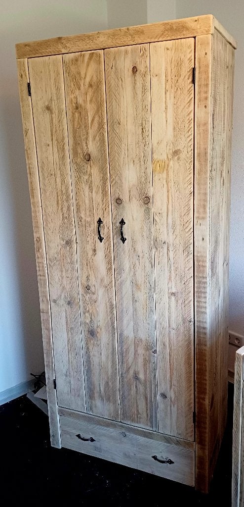 Kledingkast kinderkamer hang legplank deuren lade Echt Hout, Kinderen en Baby's, Kinderkamer | Commodes en Kasten, Ophalen, Kast