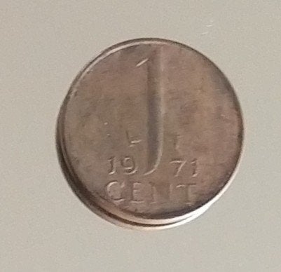 1 cent 1971,   volgnr 18, Ophalen of Verzenden, Koningin Juliana, Losse munt