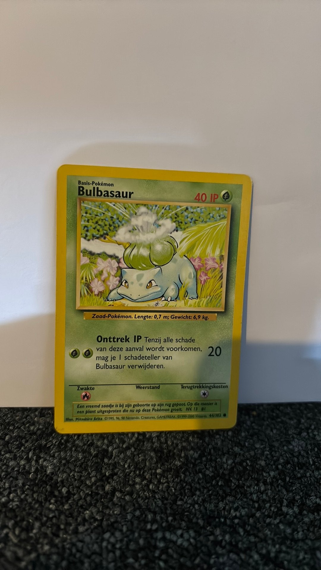 Pokemon. (Base set NL Bulbasaur), Ophalen of Verzenden, Zo goed als nieuw
