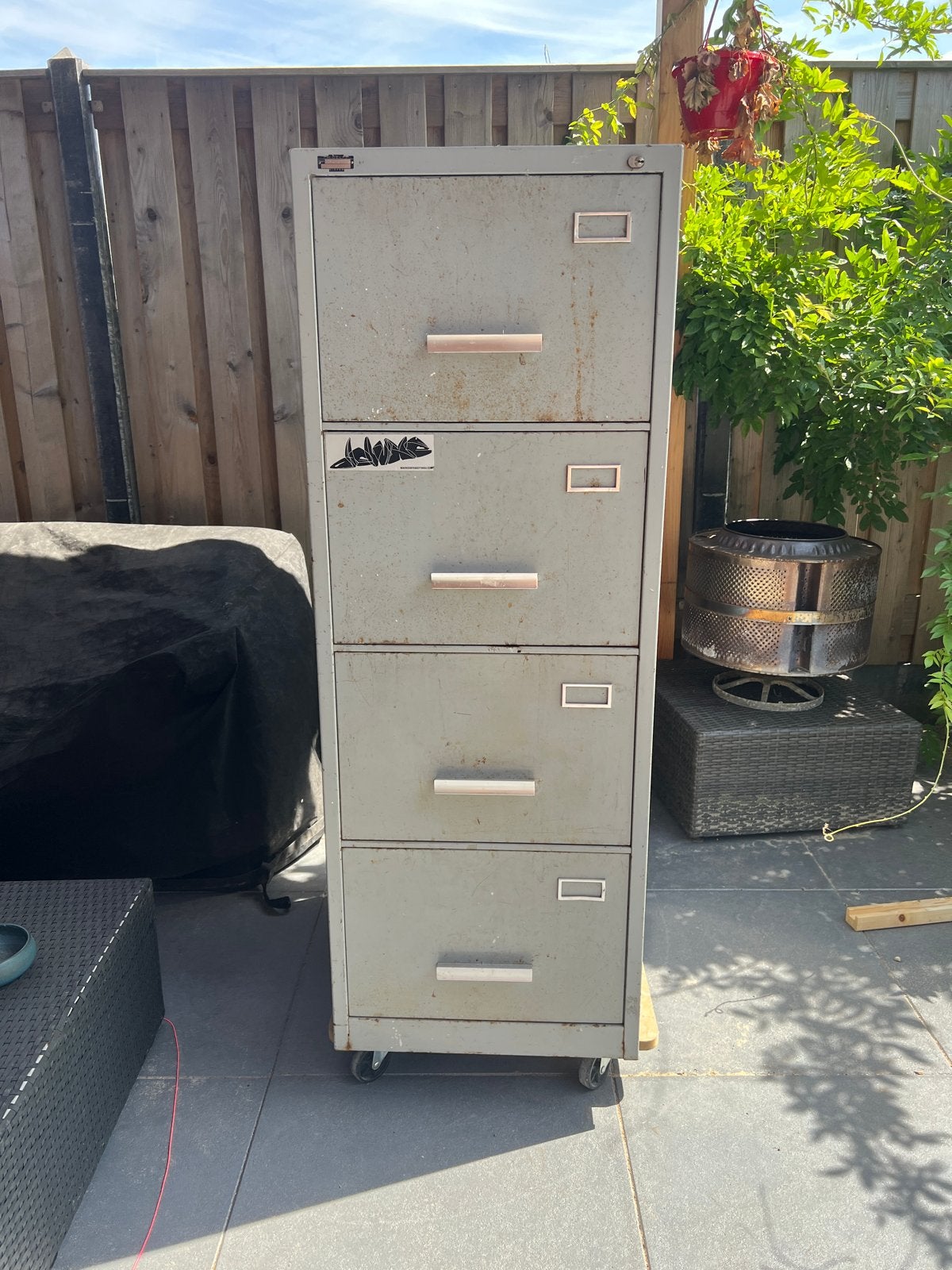 Gispen archiefkast met slot en sleutel, Huis en Inrichting, Kasten | Roldeurkasten en Archiefkasten, Ophalen, Minder dan 50 cm