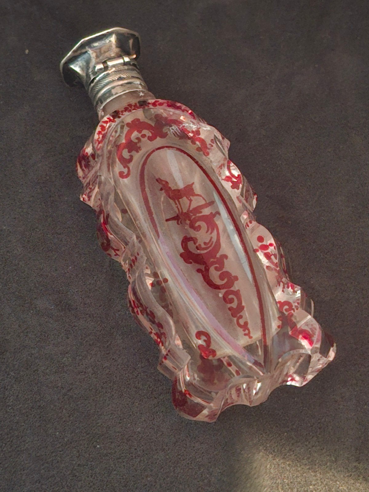antiek odeur parfumflesje, Ophalen of Verzenden, Zilver