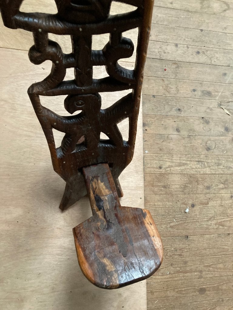 Orginele Palaver stoel uit Mali., Huis en Inrichting, Stoelen, Afrikaans design., Bruin, Ophalen of Verzenden, Zo goed als nieuw