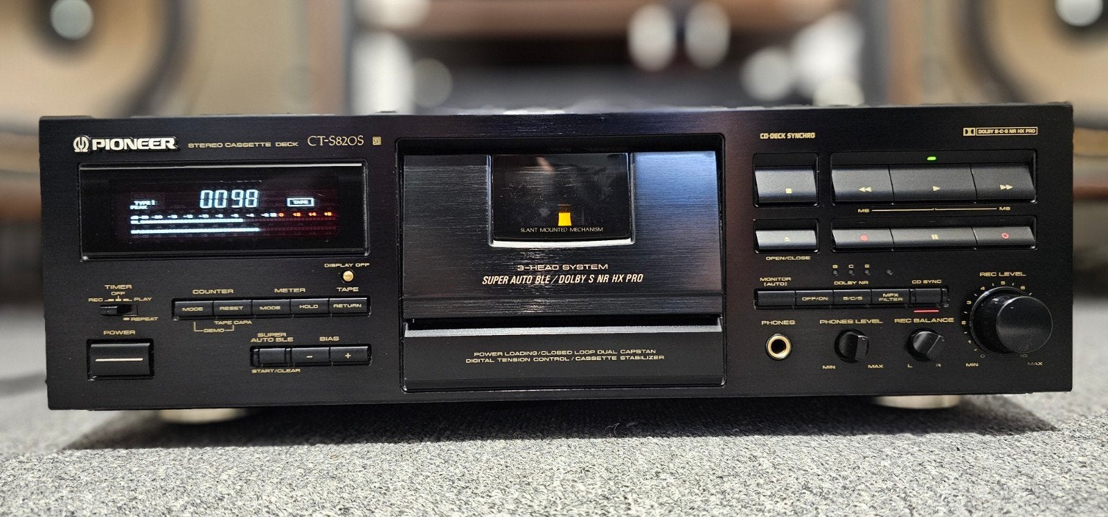Pioneer CT-S820S Stereo Cassettedeck - Topmodel, Audio, Tv en Foto, Ophalen of Verzenden, Enkel, Tiptoetsen