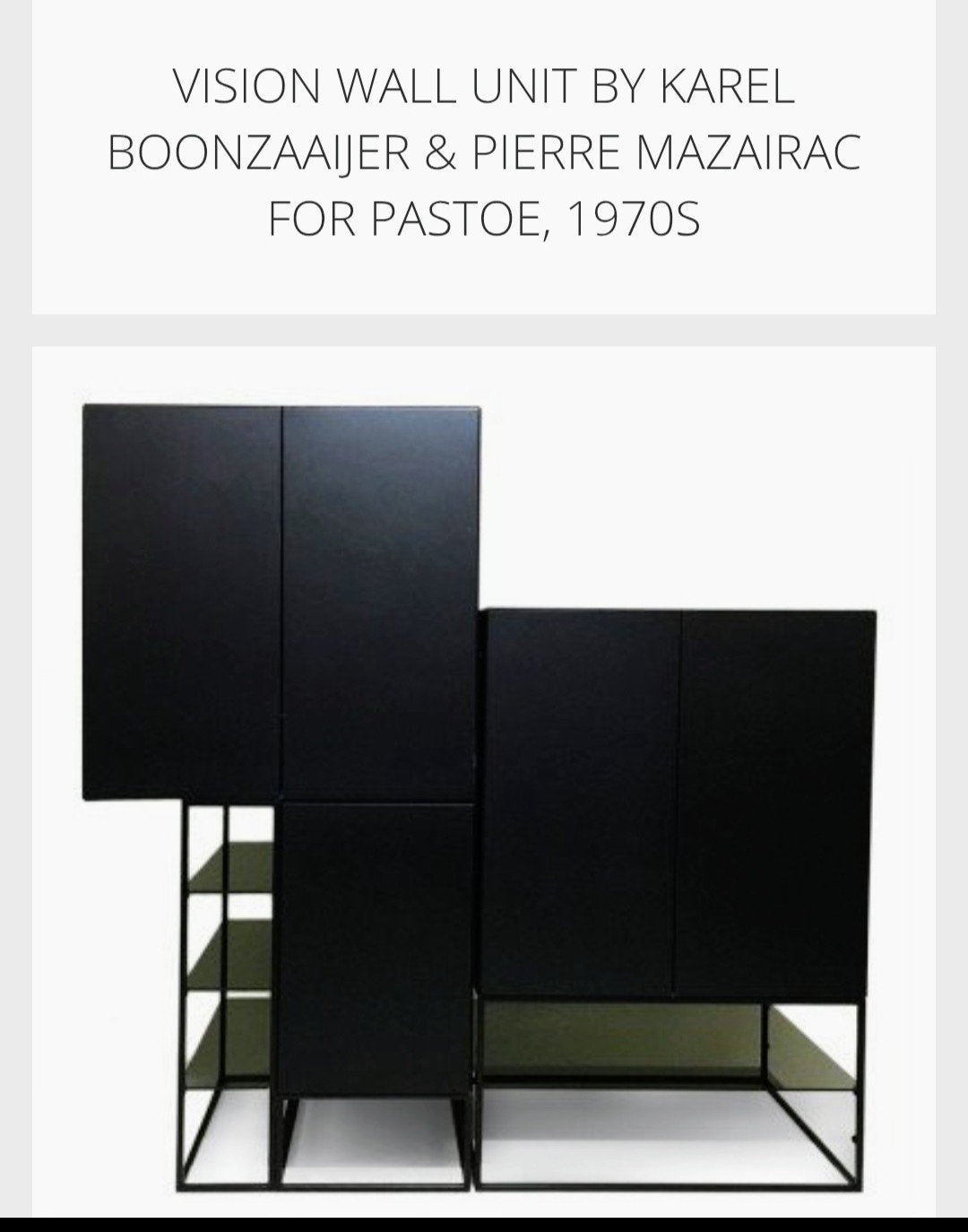 Pastoe Vision wandmeubel /Boonzaaijer & Mazairac, jaren '7, Overige materialen, 150 tot 200 cm, Ophalen of Verzenden, Vintage, Modern, Design, Jaren '70