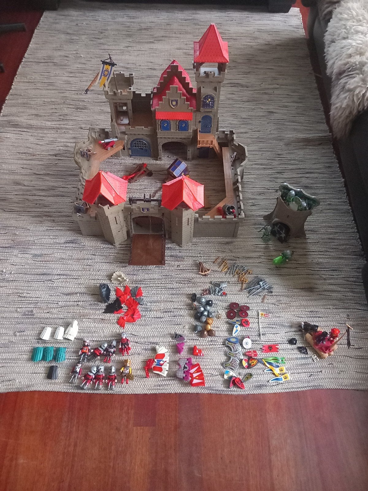 Playmobil Kasteel met ridders en accessoires, Gebruikt, Complete set, Ophalen of Verzenden, Kasteel/Fort