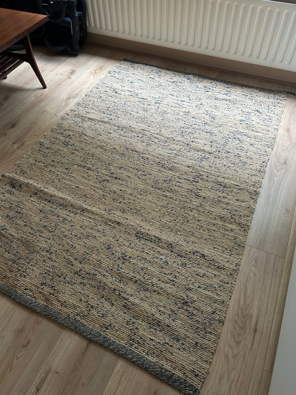IKEA MELHOLT Jute Vloerkleed 133x195 cm, Ophalen, 100 tot 150 cm, Beige, Zo goed als nieuw