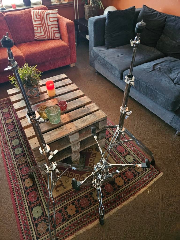 2 Premier Trilok cymbal stands en Premier snare standaard, Muziek en Instrumenten, Ophalen of Verzenden, Gebruikt, Instrumentstandaard