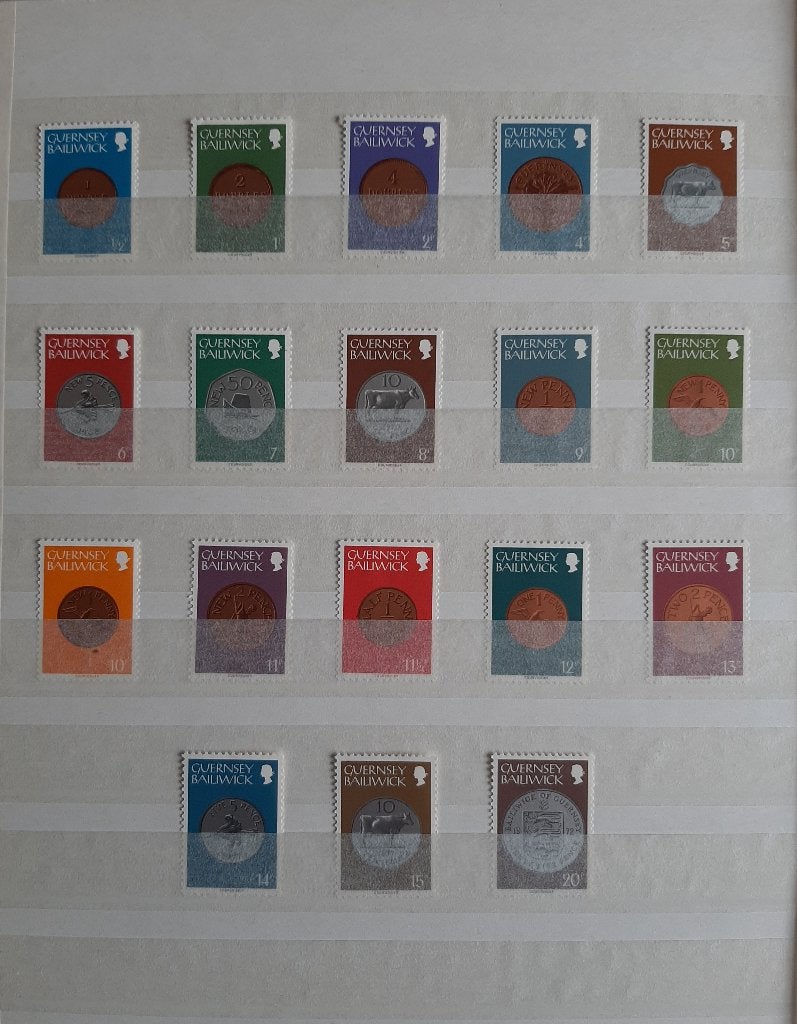 18 Postzegels Guernsey 1979 Bailiwick Postfris, Ophalen, Postfris