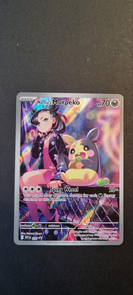 Marnie's Morpeko Scarlet en violet Promo 206 (SVP 206), Ophalen of Verzenden, Zo goed als nieuw, Losse kaart, Foil