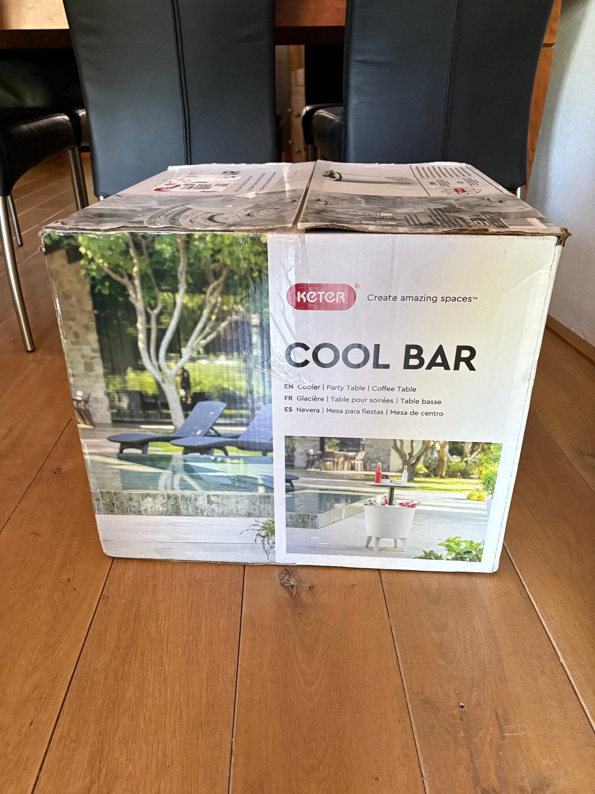 Keter Cool Bar: Koeler, bijzettafel en salontafel, Ophalen, Nieuw, Rond, Kunststof