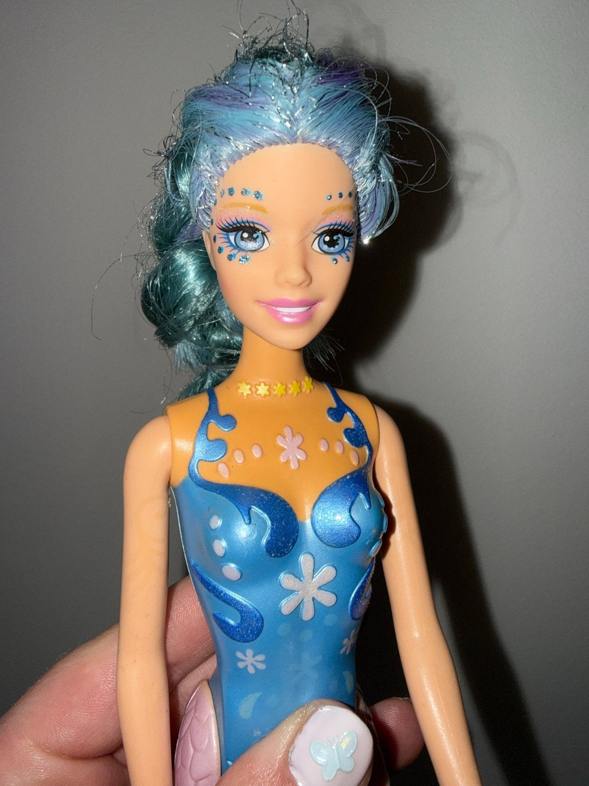 Barbie Zeemeermin Pop met Blauw Haar - Nori - Fairytopia, Ophalen of Verzenden, Gebruikt, Barbie