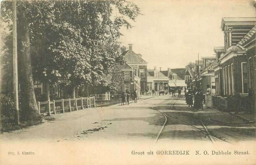 380-756-001 Gorredijk N O Dubbele Straat, Verzenden, Voor 1920, Friesland
