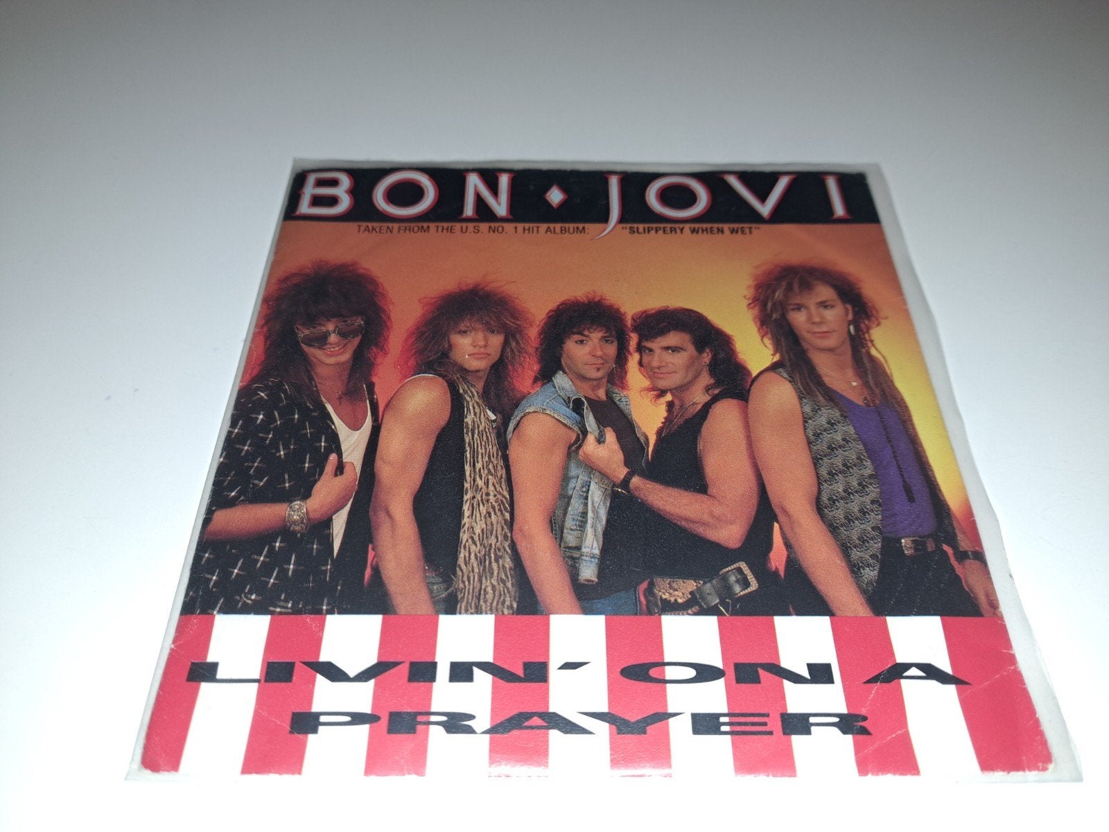 7" Bon Jovi : Livin' on a Prayer, Ophalen of Verzenden, Gebruikt, 7 inch, Overige genres
