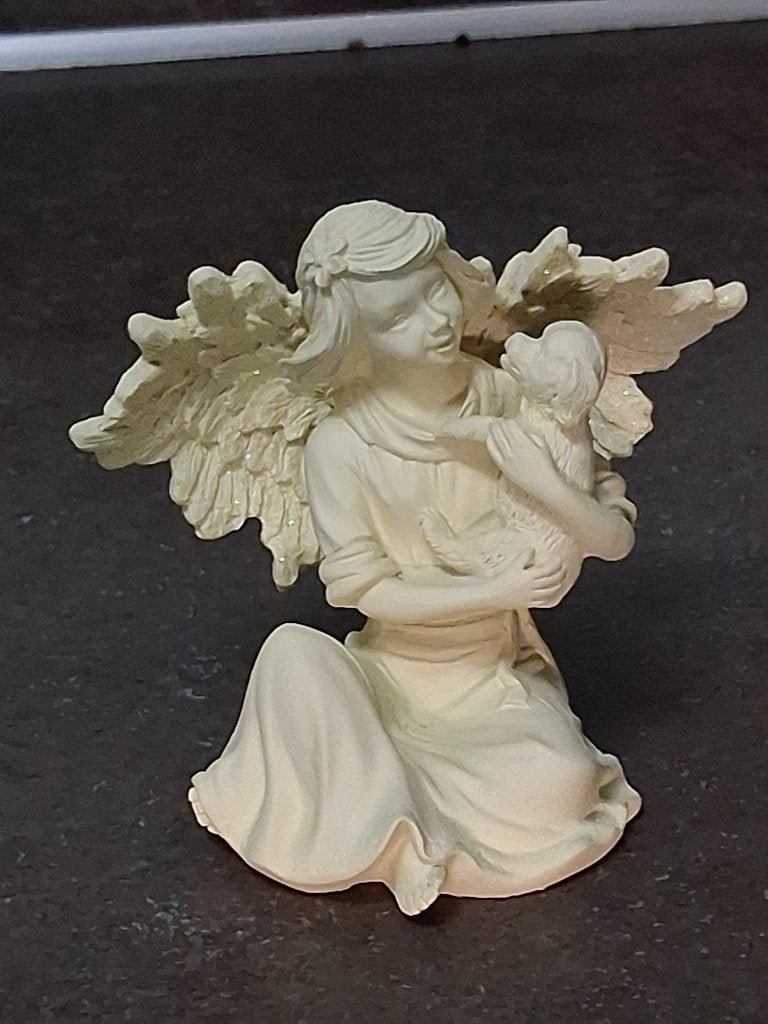 Engel met hond beeld Angelstar /urn/memory/herdenken, Ophalen of Verzenden, Zo goed als nieuw
