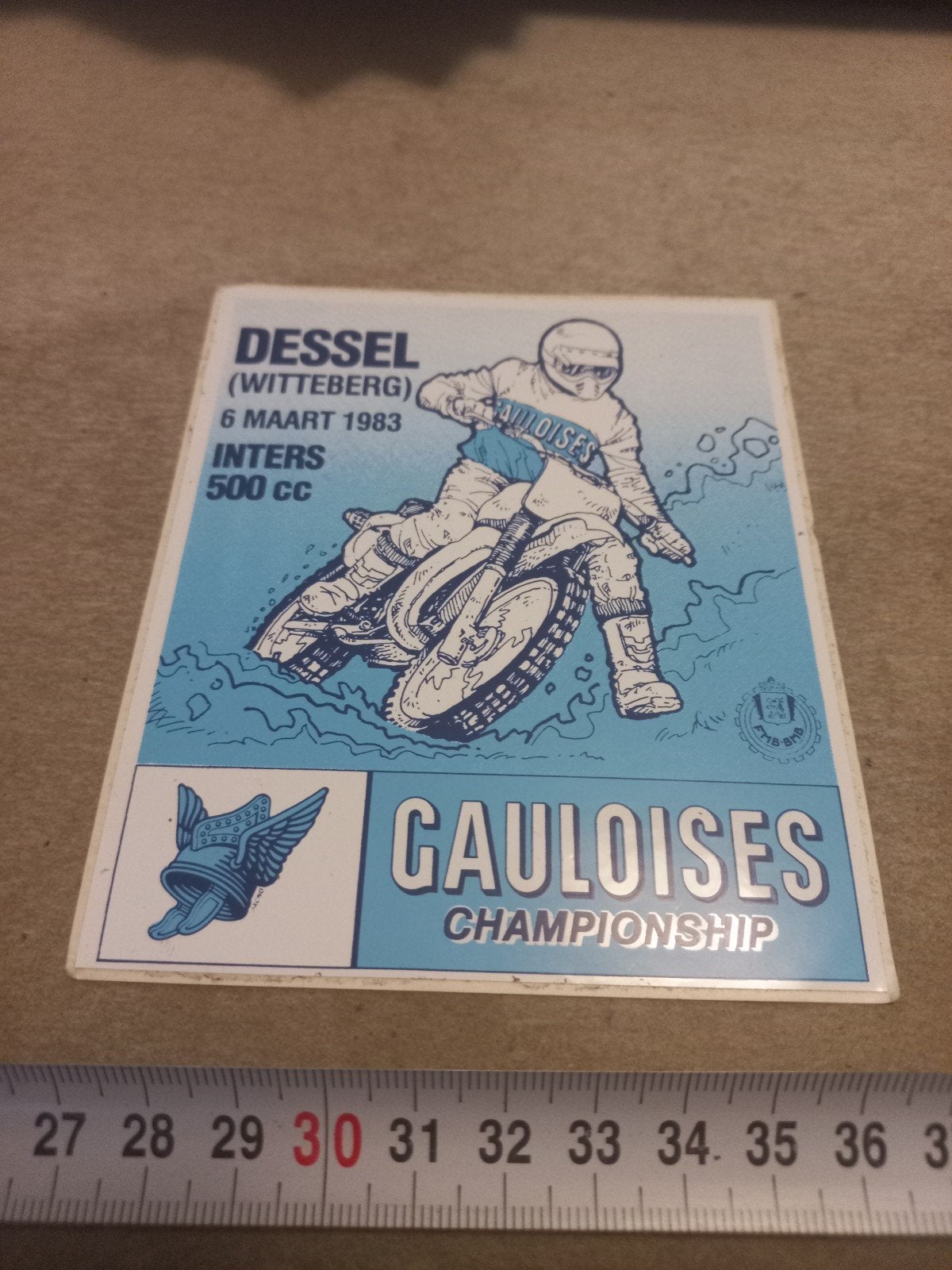 Gauloises Championship Dessel 1983 Motocross Sticker, Verzamelen, Ophalen of Verzenden, Gebruikt