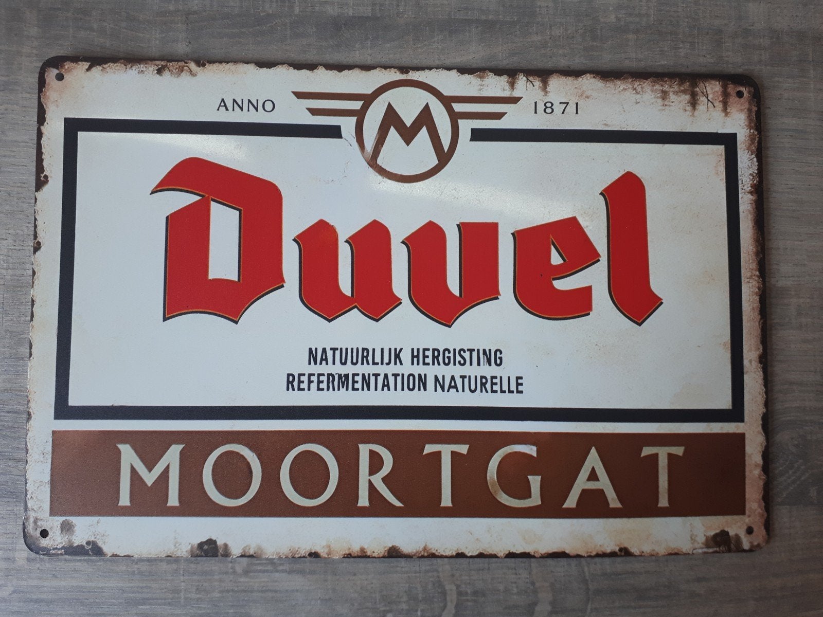 Duvel Moortgat 20x30 cm Metalen Reclamebord, Verzenden, Nieuw, Reclamebord, Plaat of Schild, Duvel