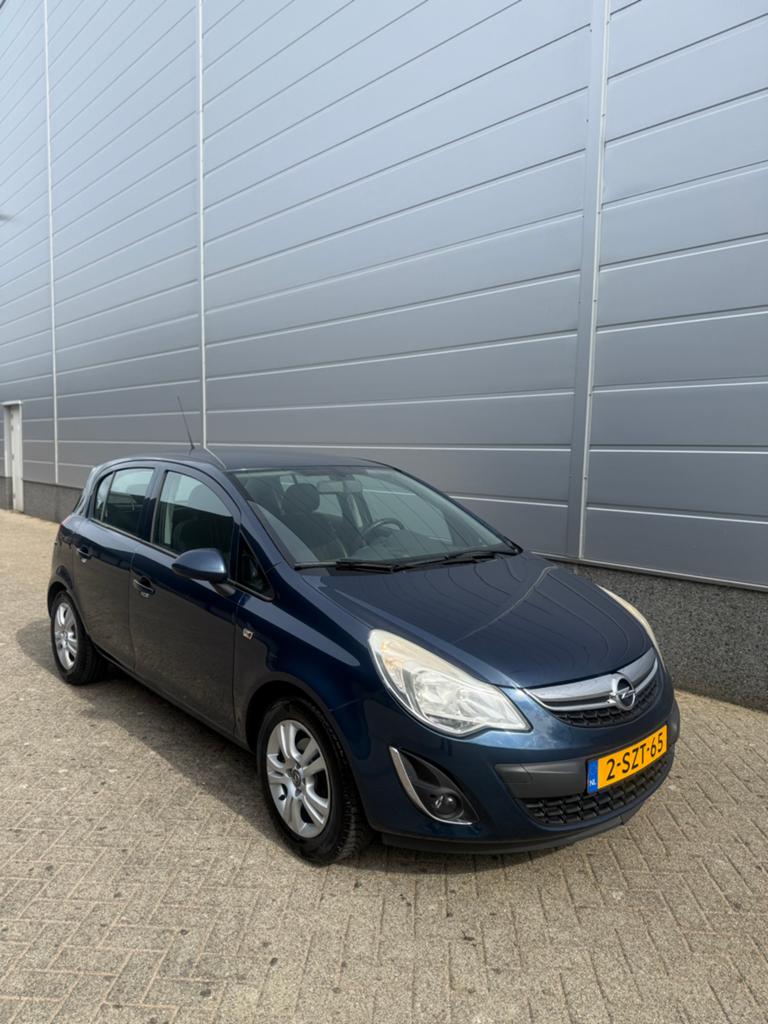 Opel Corsa 1.2 16V 5-Deurs | 2012 | Airco | Trekhaak, Auto's, Voorwielaandrijving, 1063 kg, 4 cilinders, Blauw