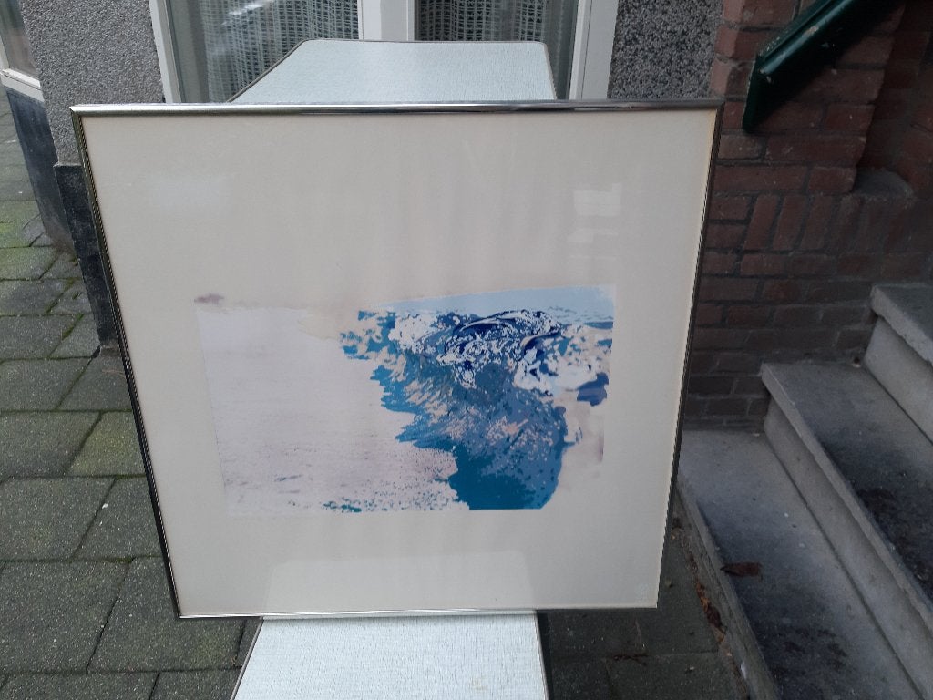 Marjan Plug, Zee, kleurenzeefdruk, uit 1980, nr. 1 van de 9, Ophalen, Zeefdruk, Pentekening, Handgemaakt