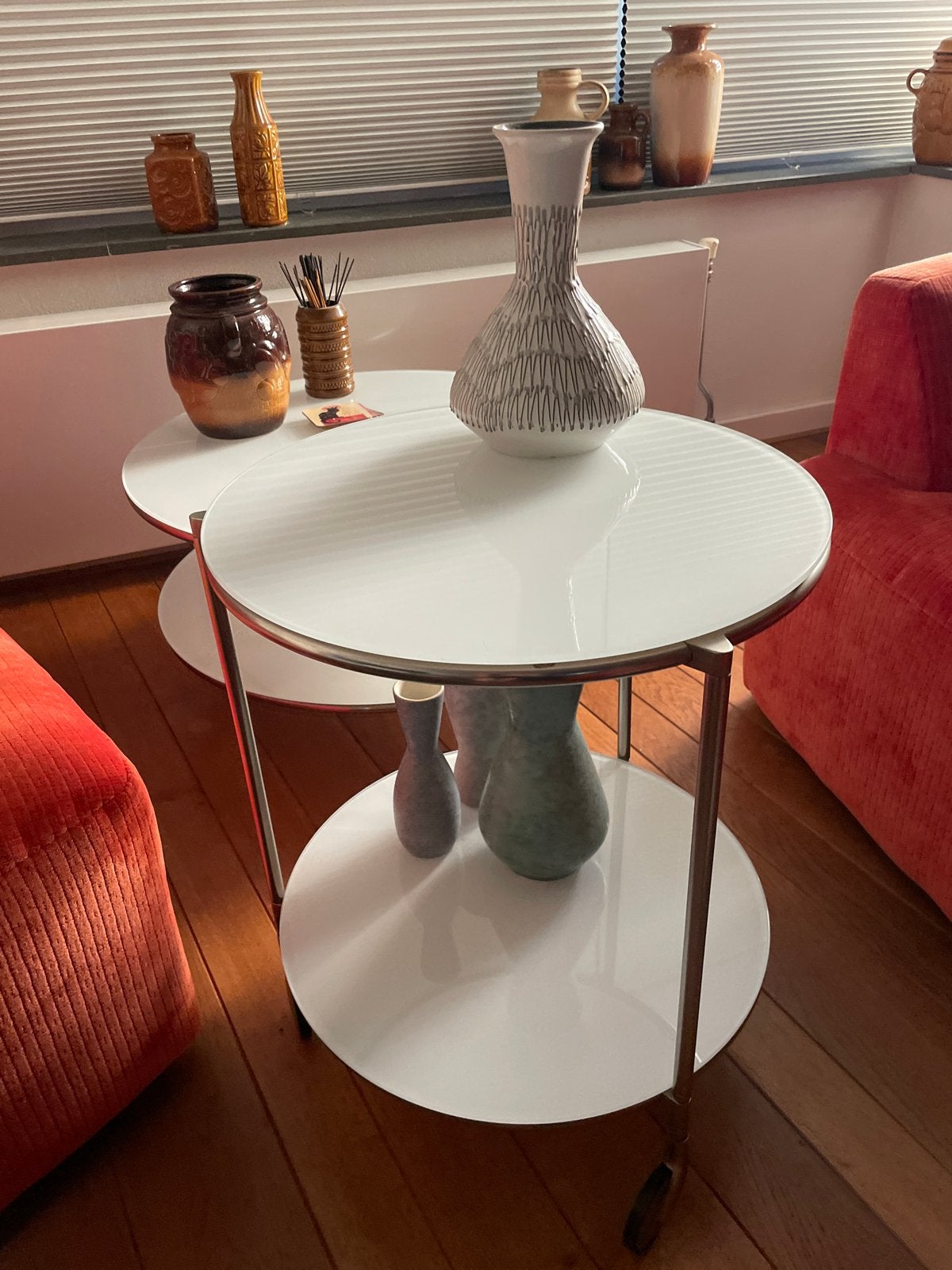 Ikea Strind bijzettafel, 50 cm doorsnee, 60 cm hoog, Ophalen, 50 – 75, Minder dan 50 cm, Gebruikt