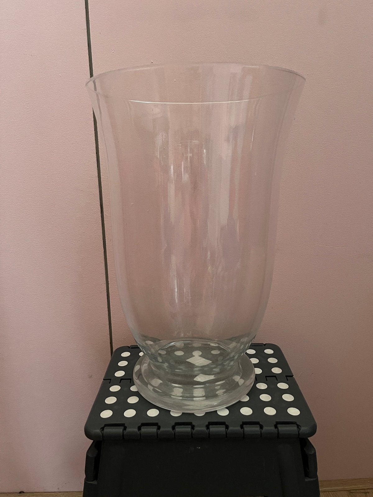 Grote glazen vaas voor kersttakken of decoratie. Hoogte 40cm, Ophalen of Verzenden, Zo goed als nieuw, Transparant, Glas