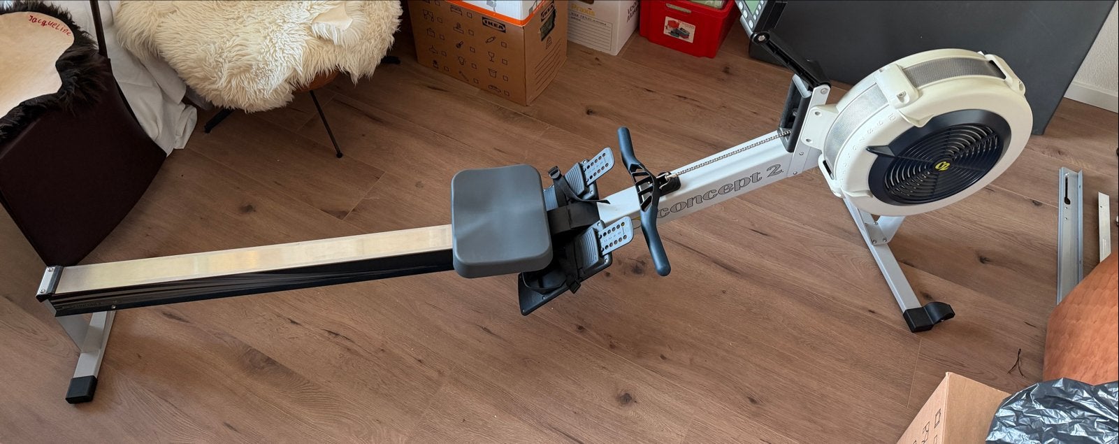 Concept 2 Roeitrainer Model D PM5 - Zo goed als nieuw, Ophalen, Armen, Zo goed als nieuw, Metaal