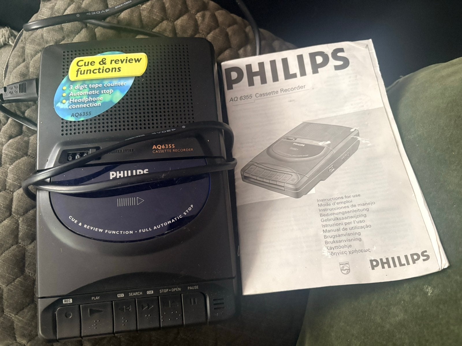 Nieuw Vintage Cassette Player | Philips AQ6355 NOS Late 90’s, Ophalen of Verzenden, Zo goed als nieuw