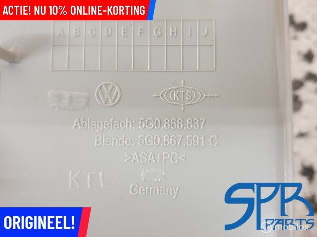 GOLF 7 LED Binnenverlichting OPBERGVAK SOS HEMEL 5G0868837, Volkswagen, Nieuw, Ophalen of Verzenden, Volkswagen