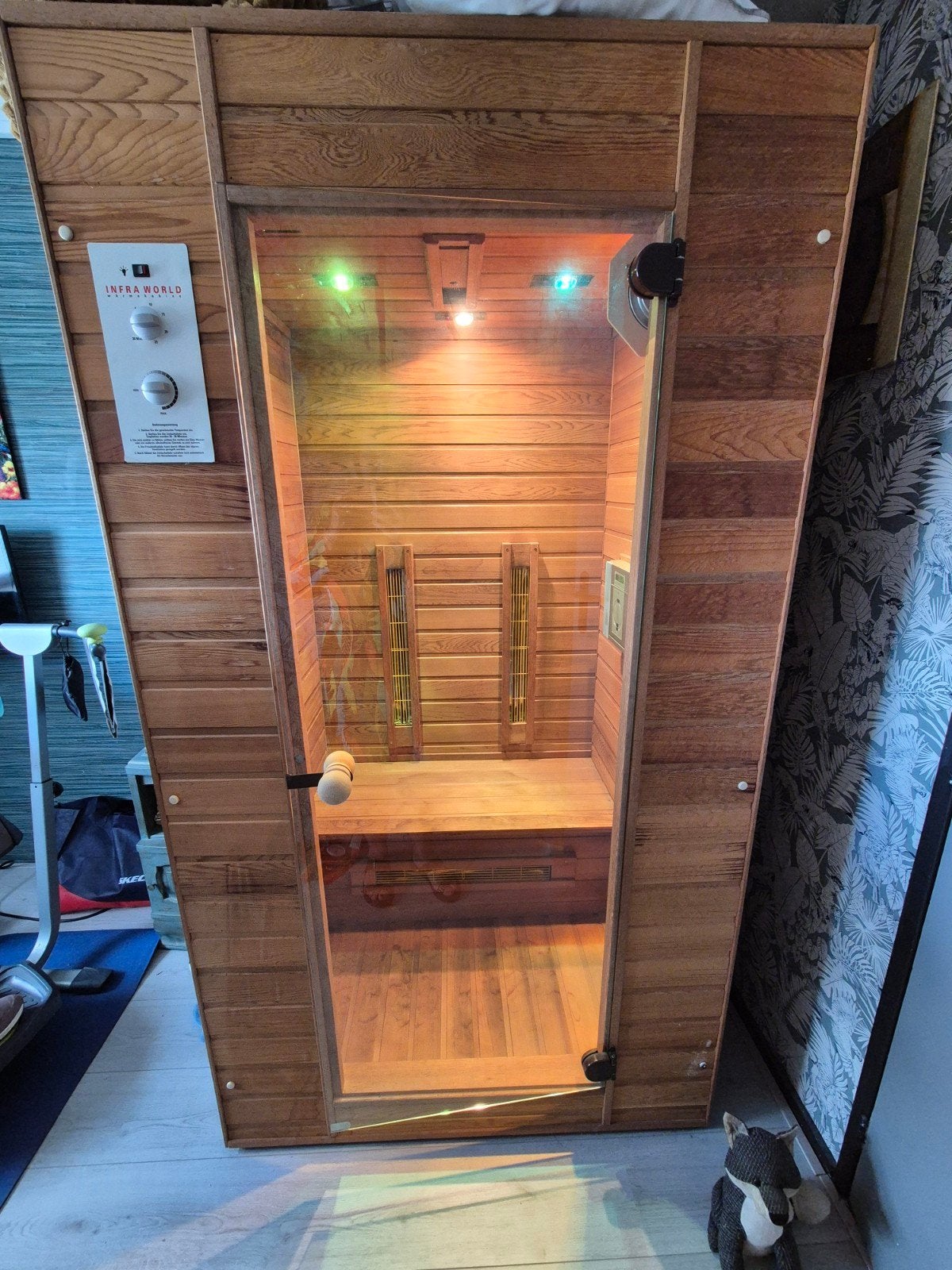 Infrarood sauna Infra World - Zo goed als nieuw, Sport en Fitness, Sauna, Ophalen, Zo goed als nieuw, Infrarood, Complete sauna