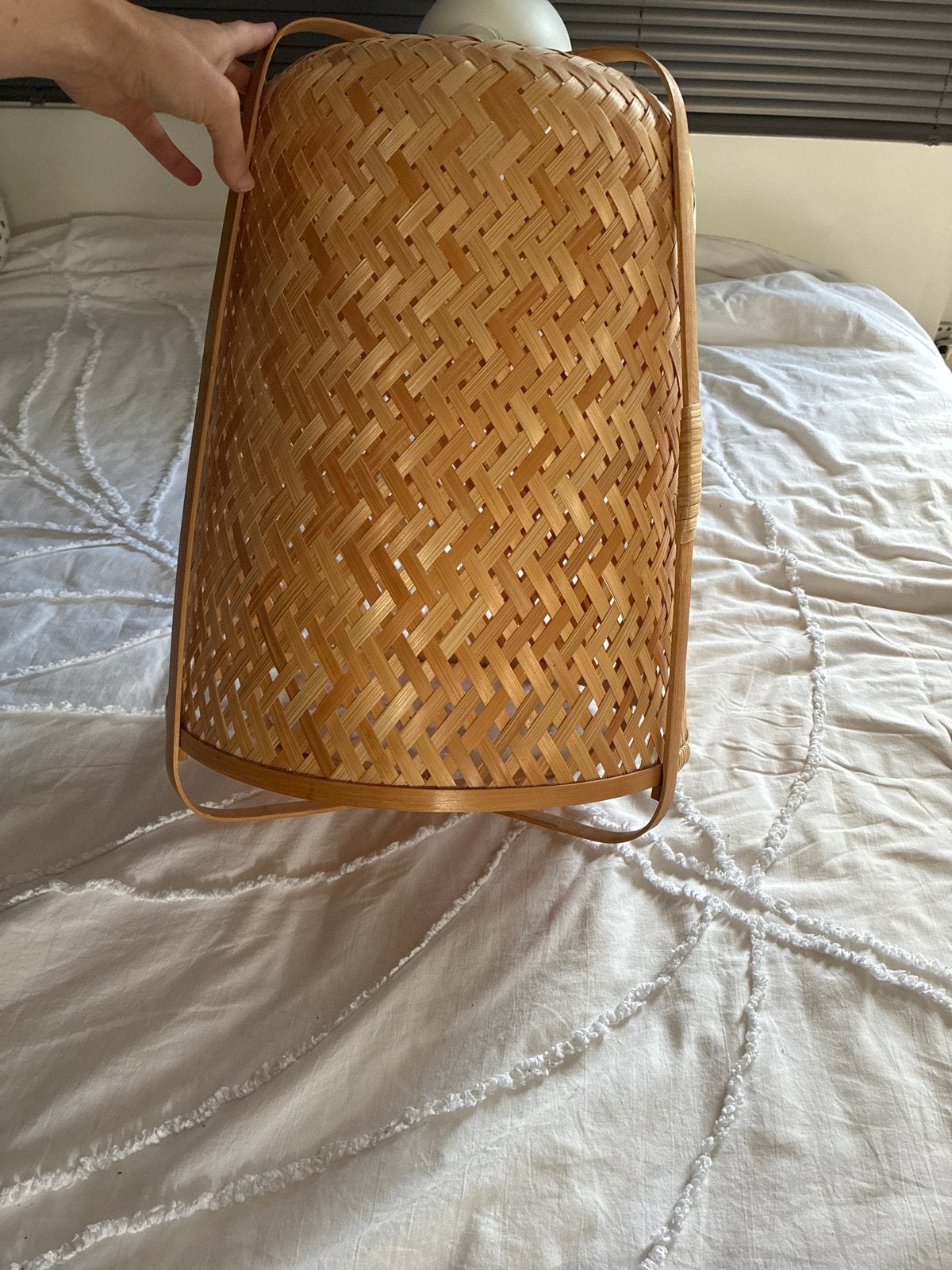 Rotan lampenkap - Handgemaakt en sfeervol, Huis en Inrichting, Natuurlijk materiaal, Beige, Zo goed als nieuw, Overige vormen