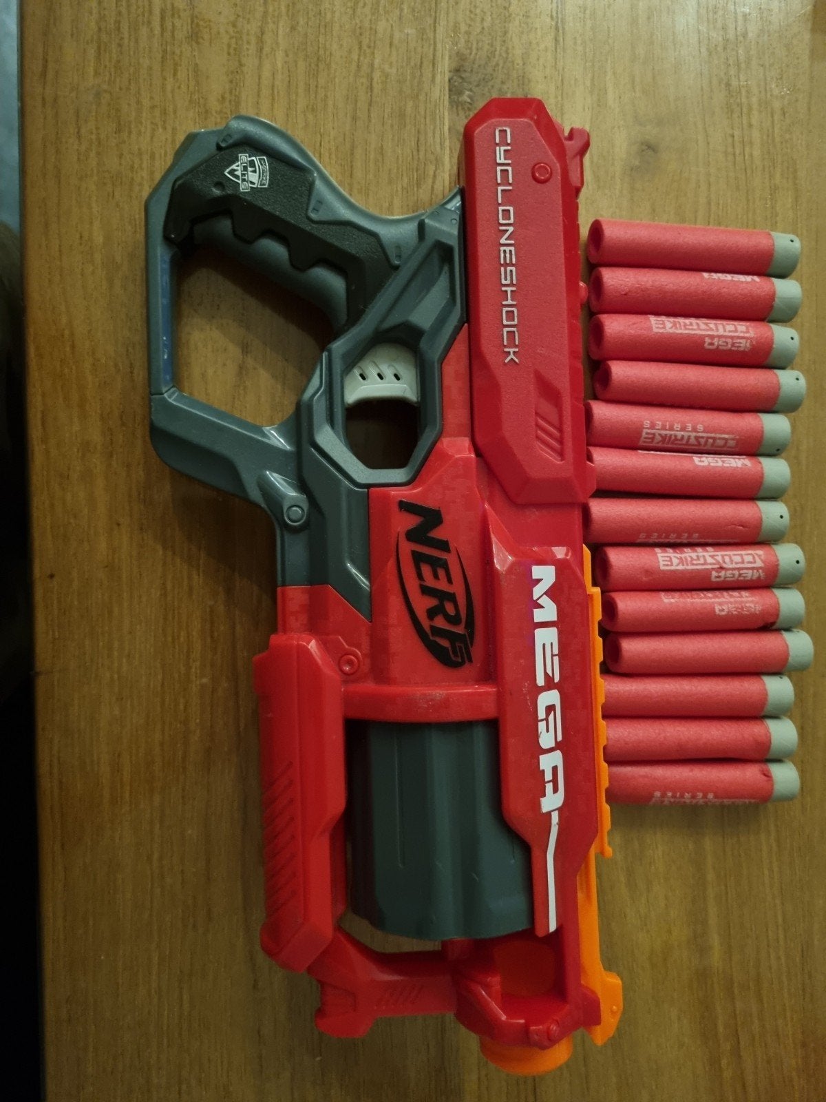 Nerf Mega CycloneShock Blaster met darts, Ophalen, Gebruikt
