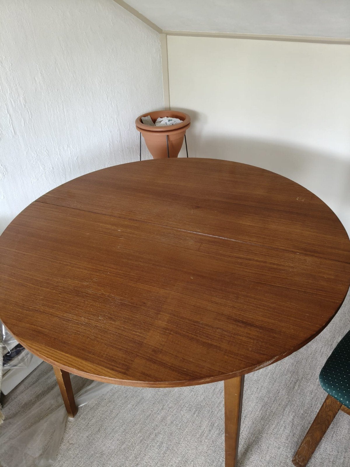 Vintage Teak Ronde Eettafel - Uitschuifbaar, Ophalen