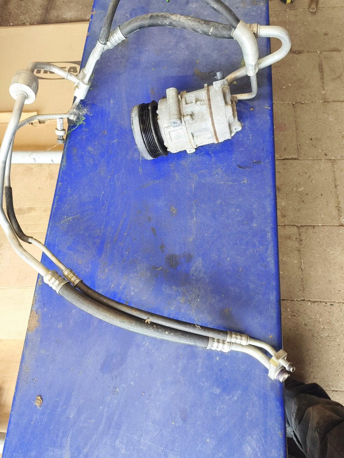 Opel Corsa D airco pomp met leidingen, Ophalen of Verzenden, Gebruikt, Opel
