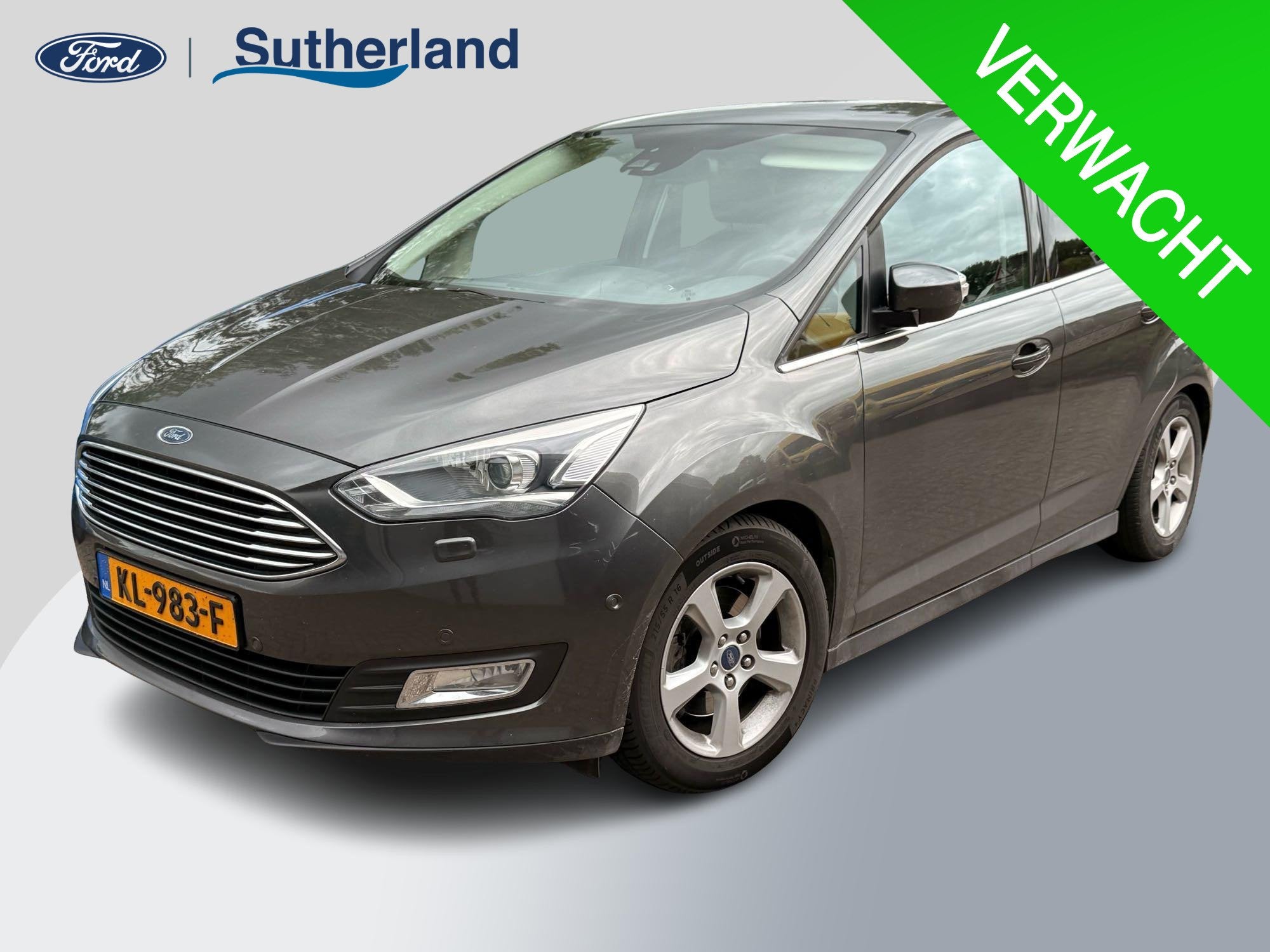Ford C-Max 1.5 Ecoboost Titanium 150pk Automaat | Trekhaak |, Auto's, Euro 6, 4 cilinders, 150 pk, Grijs