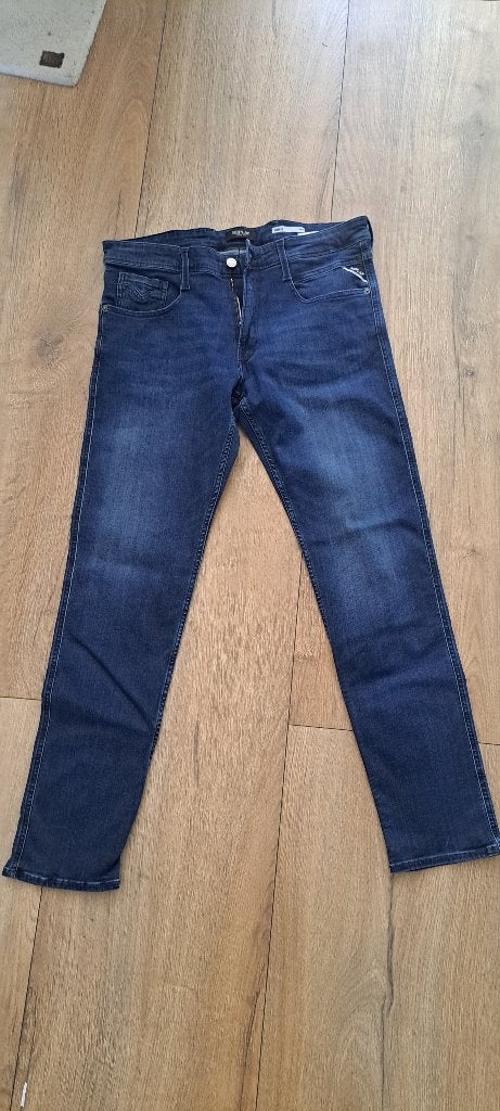 Replay Anbass slim fit jeans maat 34/32, Blauw, Overige jeansmaten, Ophalen of Verzenden, Zo goed als nieuw