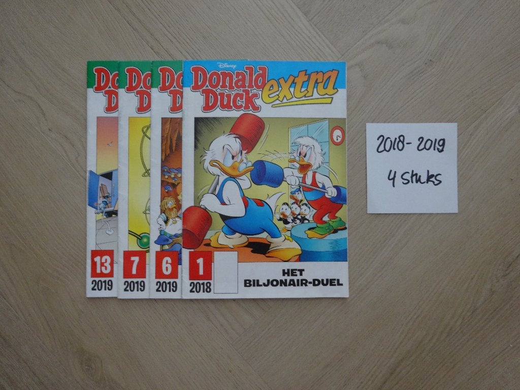 Donald Duck EXTRA jaargang 2018-2019 – 4 st, Boeken, Meerdere stripboeken, Ophalen of Verzenden, Zo goed als nieuw