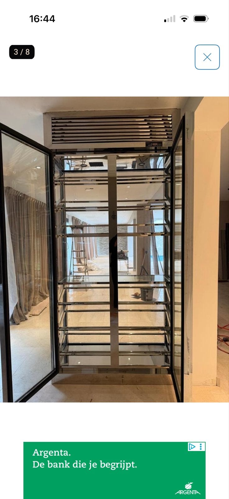 Luxe Wijnklimaatkast - Perfect voor uw wijncollectie, Gebruikt, Ophalen of Verzenden, Glas, 25 flessen of meer