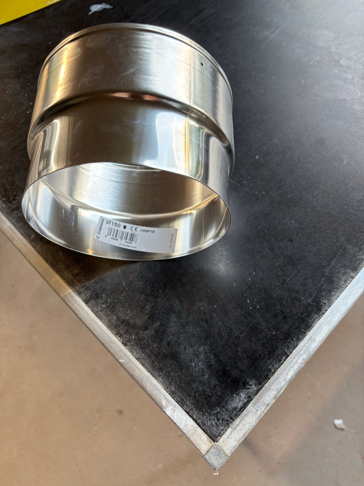 RVS 150mm Flexibele Kachelpijp met Koppelstuk, Ophalen, Nieuw, Afzuiger