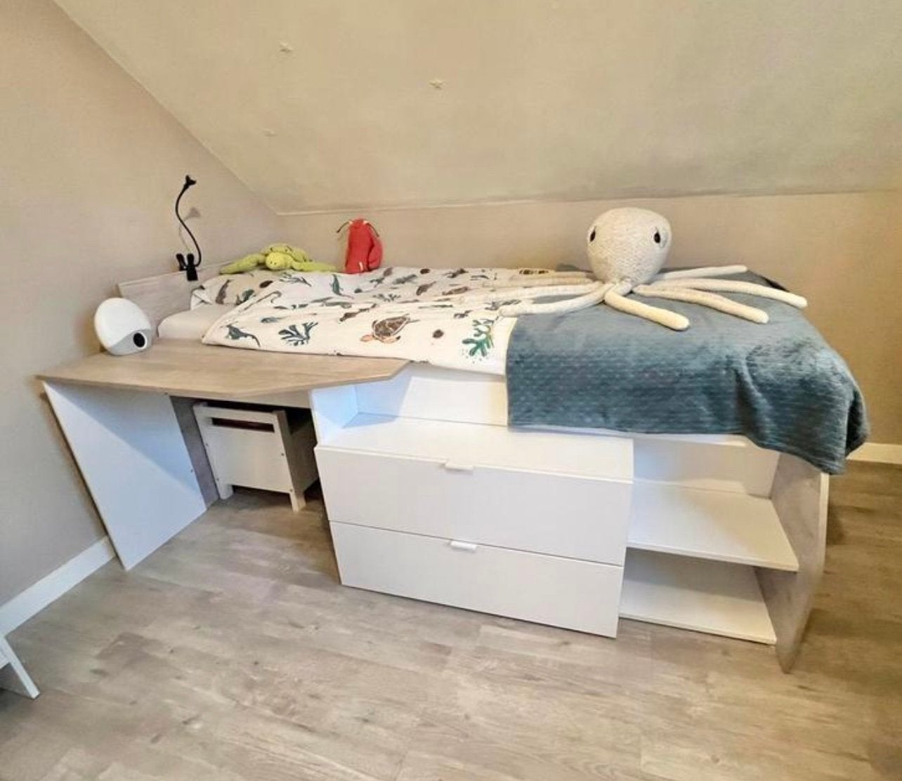Kinderbed, halfhoogslaper, Ophalen, Zo goed als nieuw, Halfhoogslaper