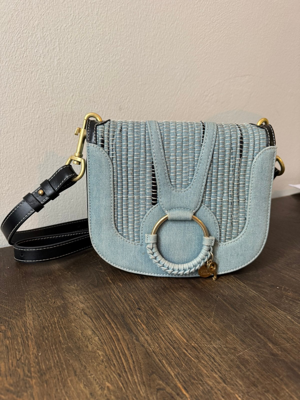 See by Chloé Hana bag medium coton blue denim, Sieraden, Tassen en Uiterlijk, Tassen | Damestassen, Ophalen of Verzenden, Zo goed als nieuw
