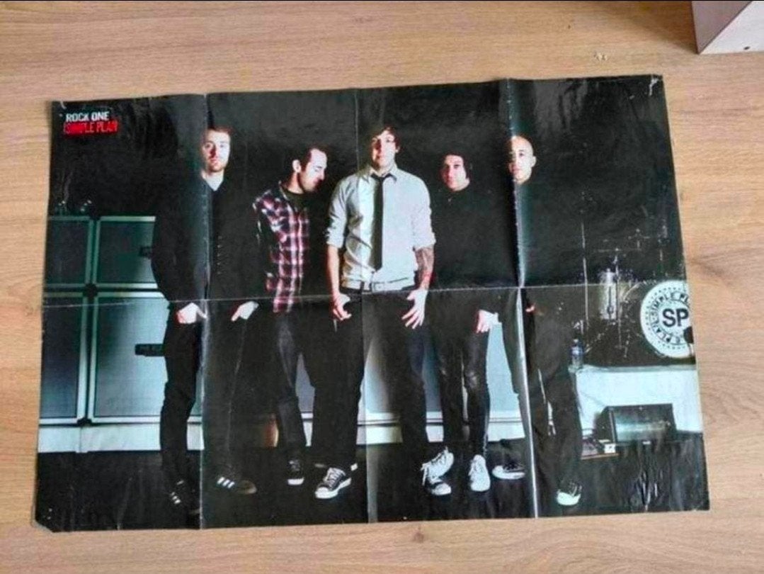 Xxl poster Simple Plan Rock One., Verzamelen, Gebruikt, Deurposter of groter, Rechthoekig Liggend, Ophalen of Verzenden