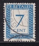 1685 - Nederland portzegel nvph P85 gestempeld , Cijfer en w, Verzenden, Na 1940, Gestempeld