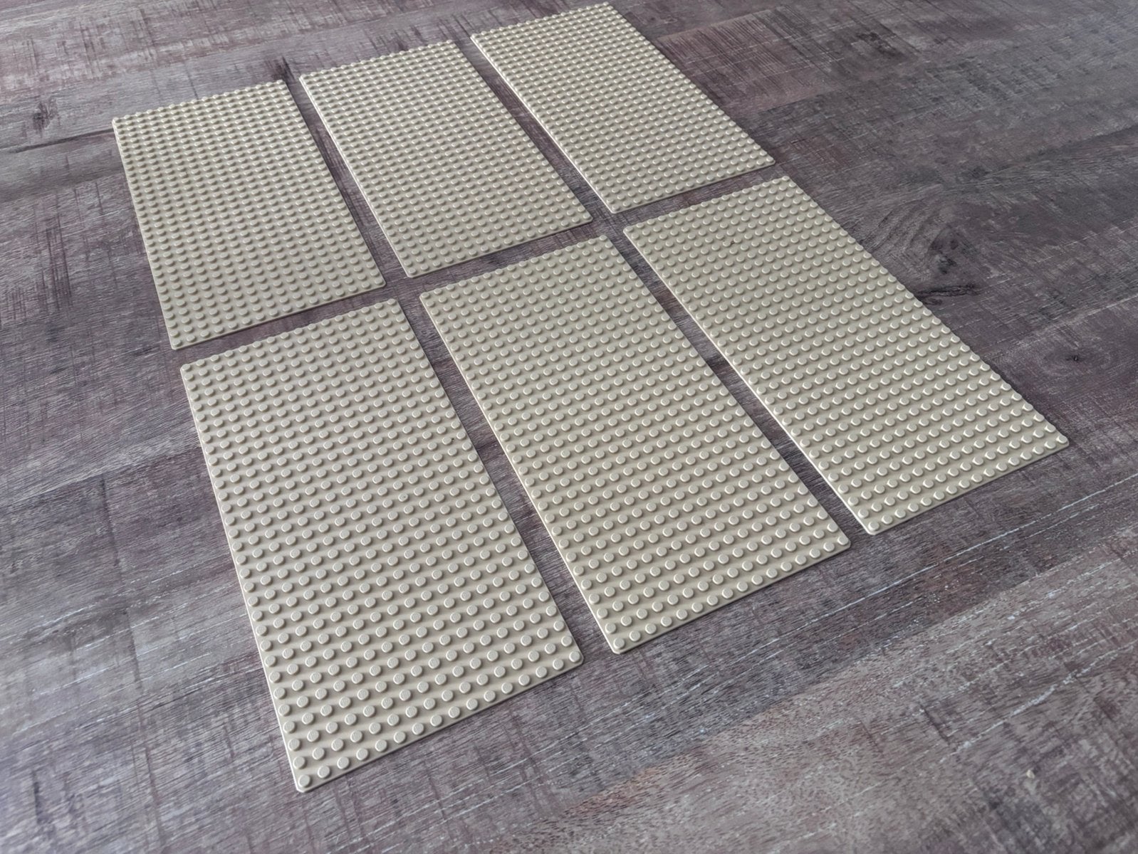 6 Lego Western baseplates (16x32, tan/zandkleur, jaren 90), Ophalen of Verzenden, Gebruikt, Grondplaat, Lego